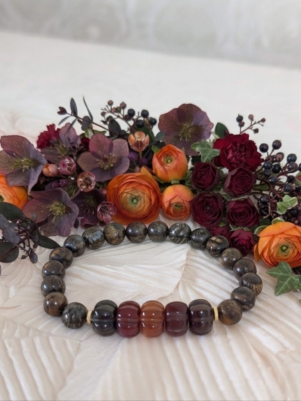 Bronzite/Agate Bracelet
